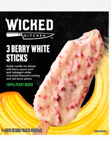 Wicked Kitchen Dairy Free Berry White Frozen Dessert Bars