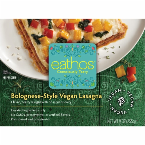 Eathos™ Bolognese-Style Vegan Lasagna Perspective: front