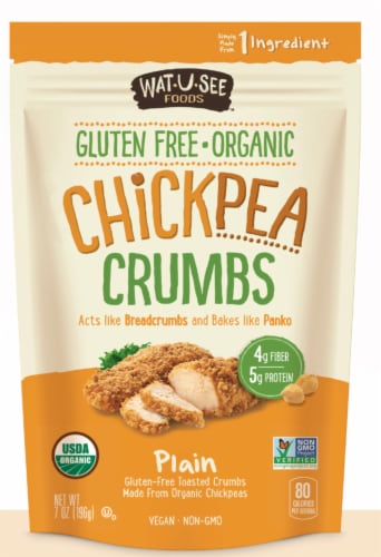 Watusee Foods Organic Gluten Free Plain Chickpea Crumbs Perspective: front