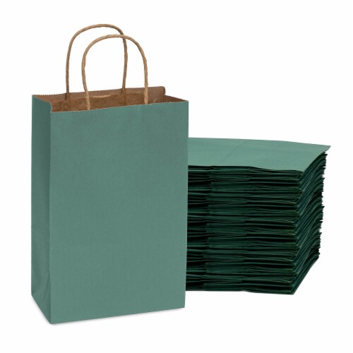 Prime Line Packaging Black Colored Kraft Paper Bags with Handles