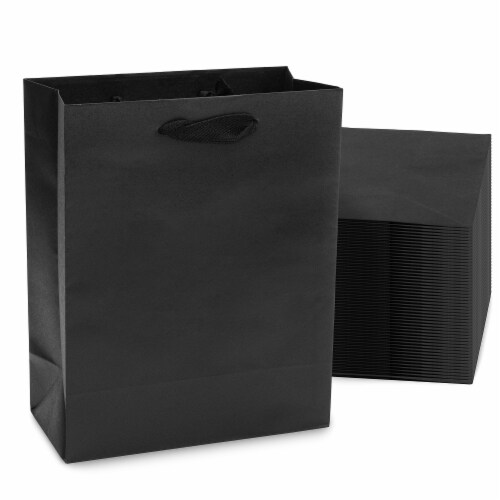 Prime Line Packaging Black Flipside Kraft Paper Bags with Fancy