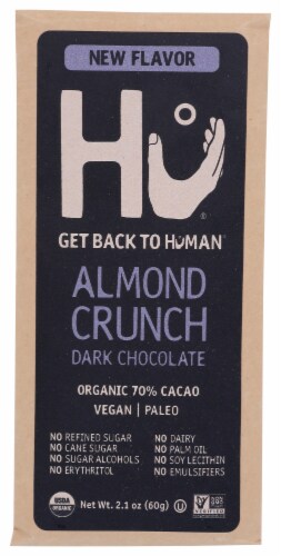 Hu Almond Crunch Dark Chocolate Bar Perspective: front
