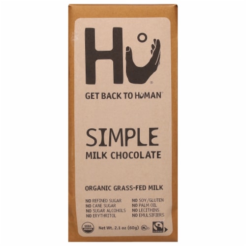 Hu® Organic Simple Milk Chocolate Bar Perspective: front