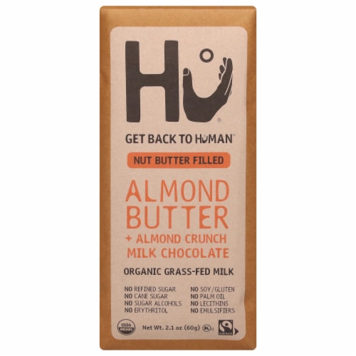 Hu® Almond Butter Crunch Milk Chocolate Bar Perspective: front