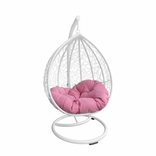 M&M Sales Enterprises MM00147-PNK Children Swoon Pod Hanging Chair Swing, Pink Perspective: front