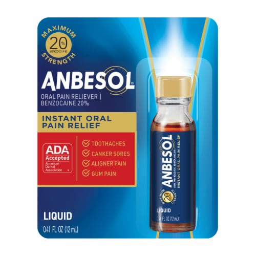 Anbesol® Maximum Strength Instant Pain Relief Liquid Perspective: front