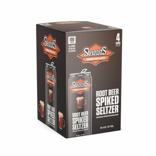 Stewart's Root Beer Spiked Seltzer Perspective: front