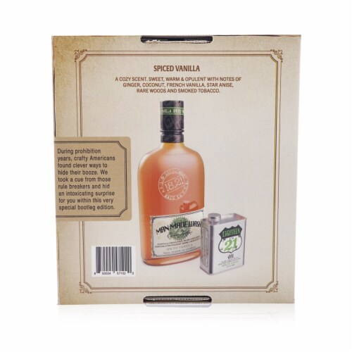 18.21 Man Made Book of Good Grooming Gift Set Volume 4: Spiced Vanilla (Wash 532ml + Oil 60ml Perspective: front