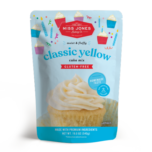 Miss Jones Baking Co. Classic Yellow Gluten-Free Cake Mix Perspective: front