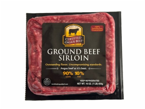 Certified Angus Ground Beef 90% Lean Sirloin Perspective: front