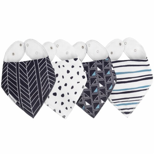 Bazzle Baby Bandana Bib 4-Pack, Royal Perspective: front