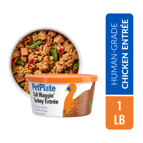 PetPlate Human-Grade Turkey Entrée Fresh Dog Food For All Life Stages Perspective: front