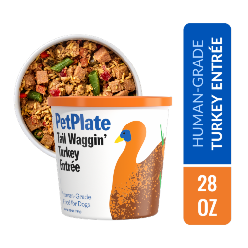 PetPlate Human-Grade Turkey Entrée Fresh Dog Food For All Life Stages Perspective: front