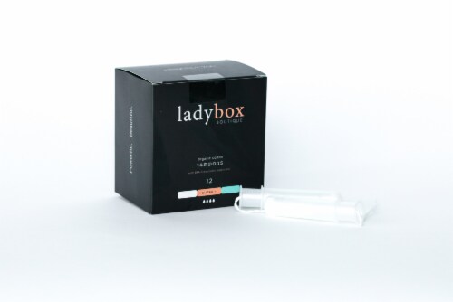 Ladybox Boutique Organic Applicator Tampons-24CT-Regular Perspective: front
