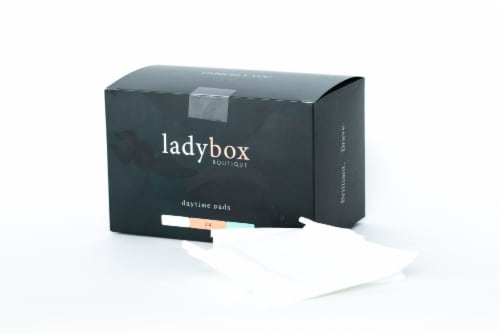 Ladybox Boutique Organic Overnight Menstrual Pads-12CT Perspective: front