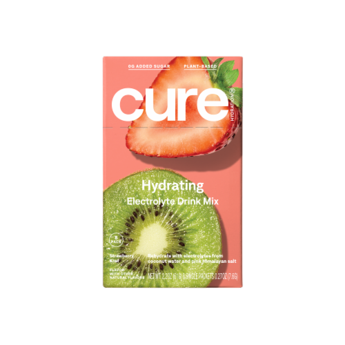 Cure Hydration Mix Strawberry Kiwi Perspective: front