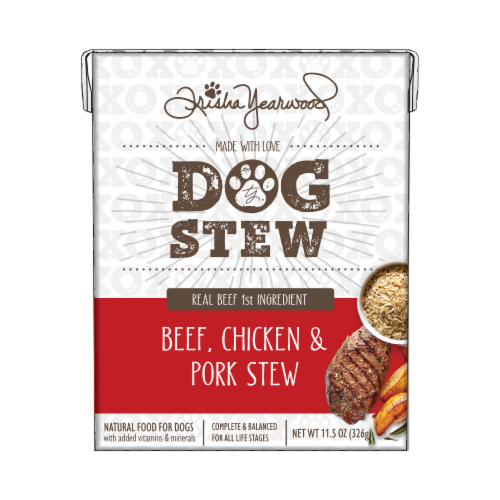 Trisha Yearwood Beef Chicken & Pork Stew Dog Food Perspective: front