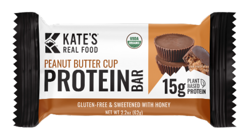 Kate's Real Food® Peanut Butter Cup Protein Bar Perspective: front