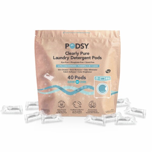 Podsy Pure Laundry Detergent Pods Perspective: front