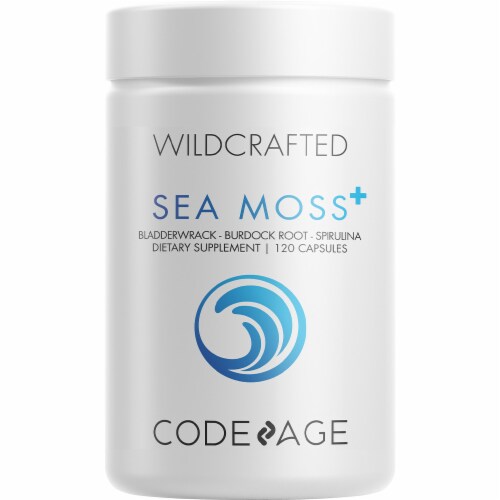 Codeage Wildcrafted Sea Moss+ Dietary Supplement Capsules Perspective: front