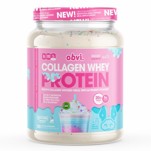 Obvi® Unicorn Milk Collagen Whey Protein Perspective: front