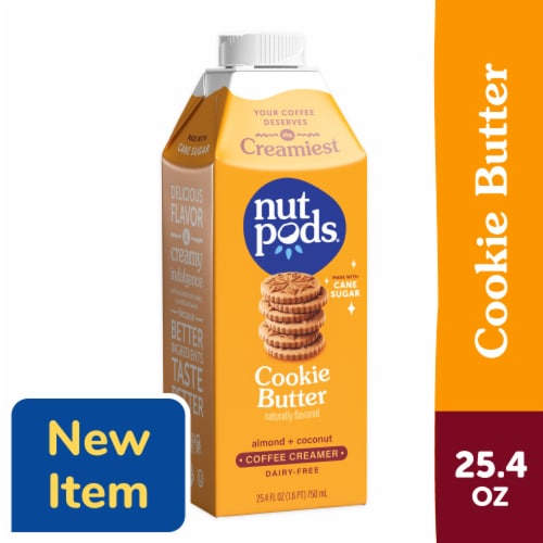 nutpods® Non Dairy Cookie Butter made with Almonds and Coconuts Coffee Creamer Perspective: front
