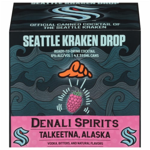 Seattle Kraken Raspberry Lemon Drop Craft Ready to Drink Cocktail Perspective: front