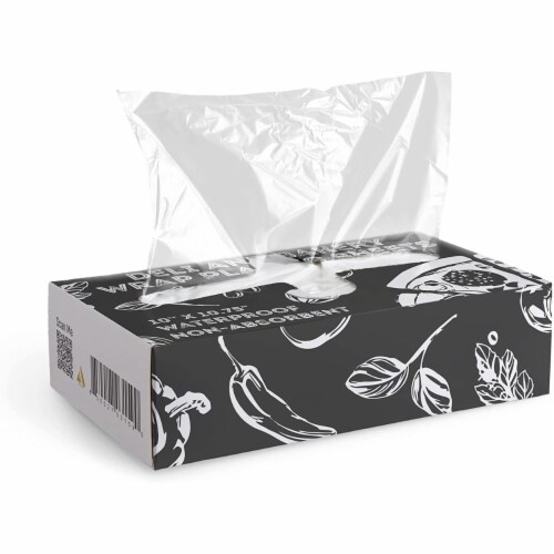 1000 Pack Clear Food Wrap Sheets 10  x 10.75  Deli and Baker Perspective: front