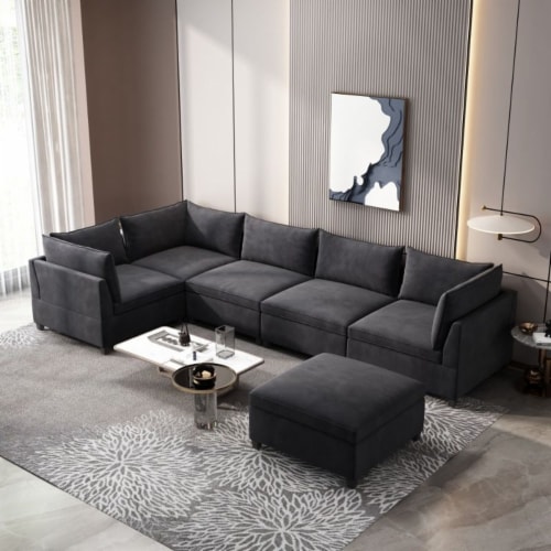 Dark gray discount couch sectional