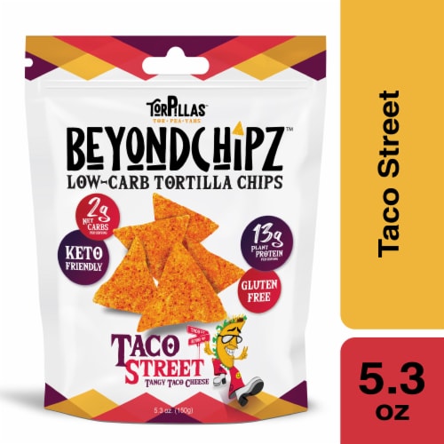 BeyondChipz™ Taco Street Low-Carb Tortilla Chips Perspective: front