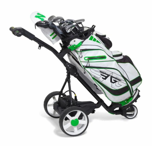 Super E-Caddy The Weekender 3-Wheel Electric Portable Green Golf Push Cart Perspective: front