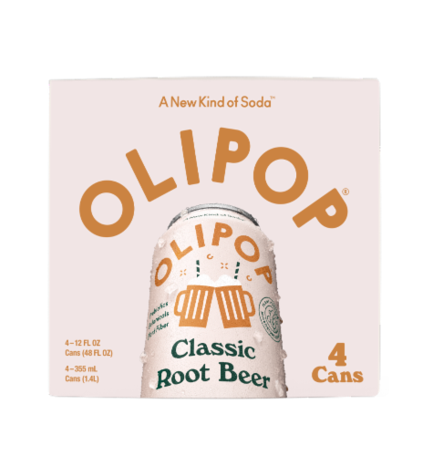Olipop® Classic Root Beer Prebiotic Soda Perspective: front