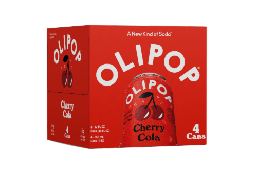 Olipop® Cherry Cola Prebiotic Soda Perspective: front