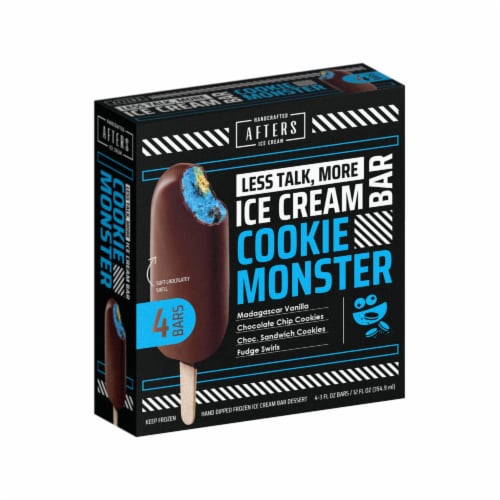 Afters Ice Cream Cookie Monster Ice Cream Bar Perspective: front