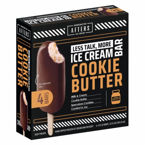 Afters Ice Cream Cookie Butter Ice Cream Bars Perspective: front