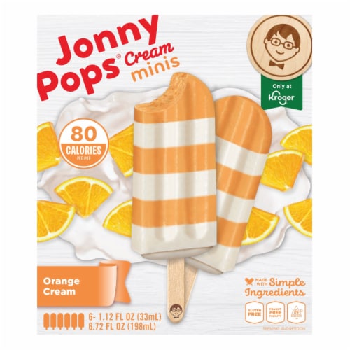 Jonny Pops®  Cream Minis- Orange Creme Perspective: front