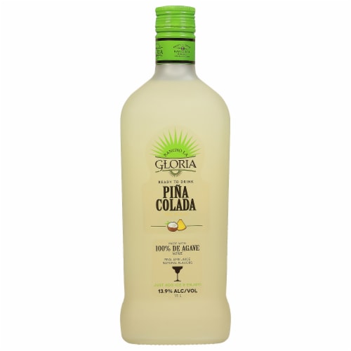 Rancho La Gloria Pina Colada Ready to Drink Cocktail Single Bottle Perspective: front