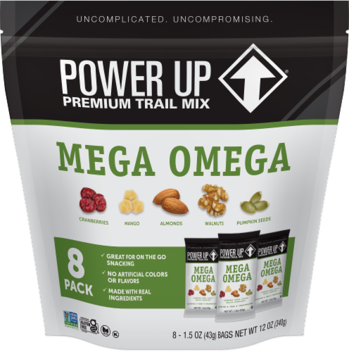 Gourmet Nut Power Up Premium Mega Omega Trail Mix Perspective: front