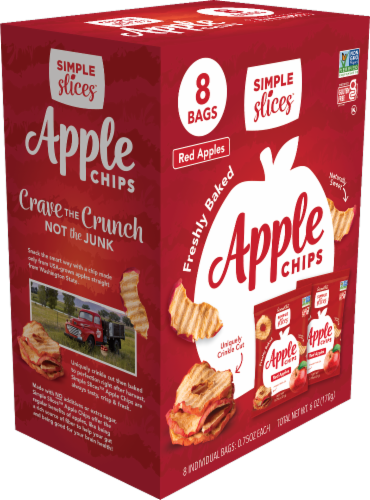 Simple Slices Apple Chips Multipack Perspective: front