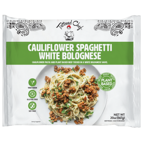 Tattooed Chef™ Cauliflower Spaghetti White Bolognese Perspective: front