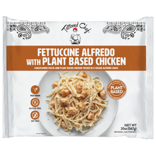 Tattooed Kitchen­™ Fettuccini Alfredo with Plant Based Chicken Perspective: front