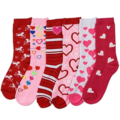 Foozys Women's Valentine's Assorted Novelty Socks Perspective: front