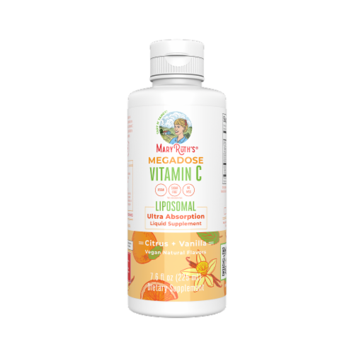 MaryRuth's® Megadose Vitamin C Citrus Vanilla Liposomal Perspective: front