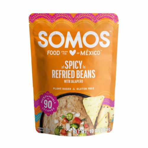 SOMOS™ Plant-Based Spicy Refried Beans with Spicy Jalapeno Perspective: front