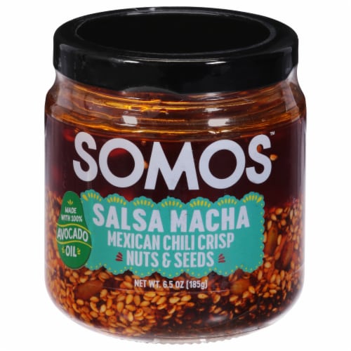 SOMOS™ Salsa Macha Mexican Chili Crisp Nuts & Seeds Perspective: front