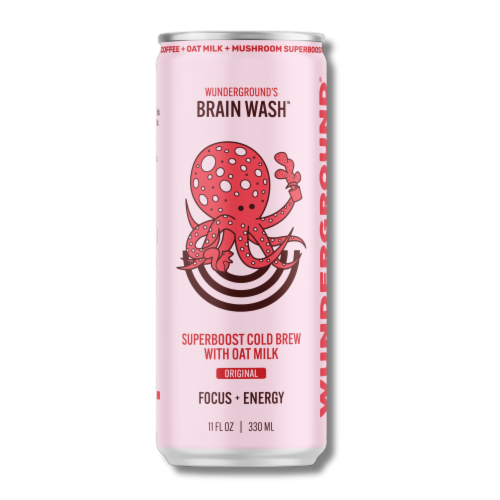 Wunderground Adaptogenic Mushroom Infused Cold Brew with Oat Milk Perspective: front
