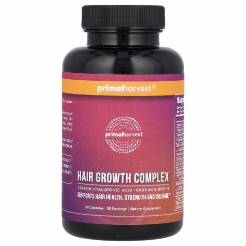 Primal Harvest Hair Growth Vitamins, Hair Growth Biotin & Zinc - Hair ...