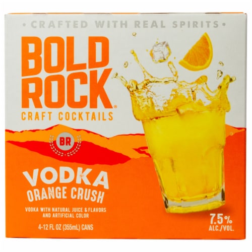 Bold Rock Vodka Orange Crush Craft Cocktails Perspective: front