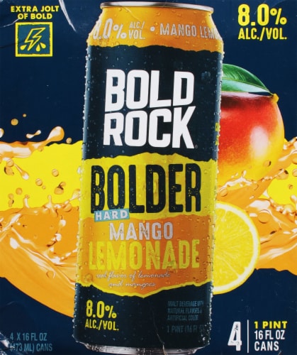 Bold Rock Bolder Mango Hard Lemonade Perspective: front
