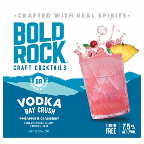 Bold Rock® Craft Cocktails Vodka Bay Crush Pineapple & Cranberry Perspective: front